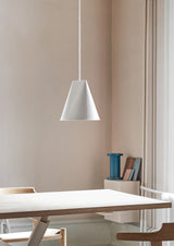 Ceramic pendant, wide, white