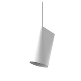 Ceramic pendant, narrow, white