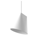 Ceramic pendant, wide, white