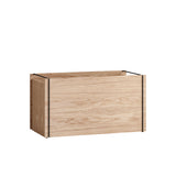 Storage box, oak/black