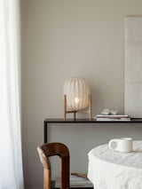 Prisma table lamp, oak/natural