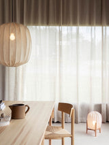 Prisma table lamp, oak/natural