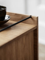 Storage box, oak/black