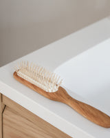 Wooden hair brush, oiled oak