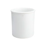 White flower pot with edge