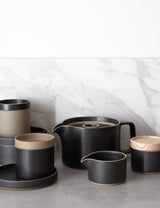 Hasami HPB017 sugar pot, black