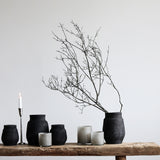 Lyric candle holder, M, warm grey