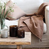 Lyric candle holder, S, dark brown