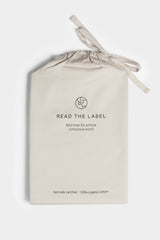 Organic cotton satin duvet cover, sand