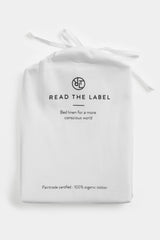 Organic cotton satin duvet cover, white