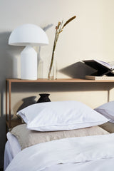 Organic cotton satin pillow case, 2-pack, white