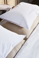 Organic cotton satin pillow case, 2-pack, white