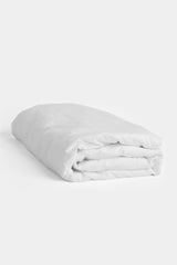 Organic cotton satin duvet cover, white
