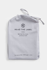 Organic cotton satin pillow case, 2-pack, fog