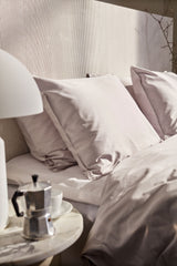 Organic cotton satin pillow case, 2-pack, sand