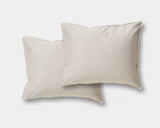 Organic cotton satin pillow case, 2-pack, sand