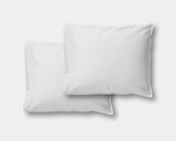 Organic cotton satin pillow case, 2-pack, white