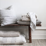 Linen cushion cover, 50x50, pinstripe