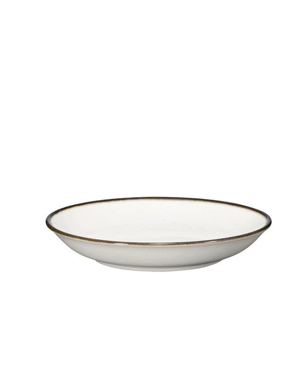 Alongu alustass, edged white