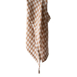 Linen kitchen towel, biscuit gingham