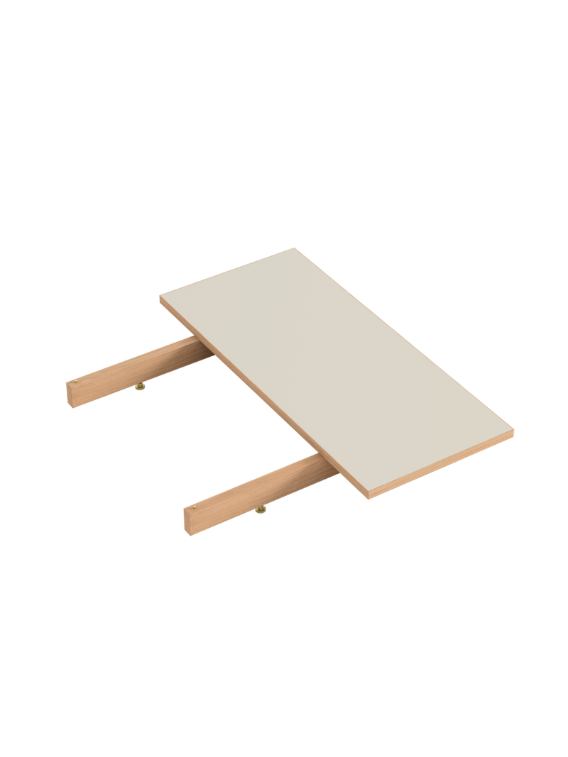 Extension leaf for Rectangular dining table, warm beige