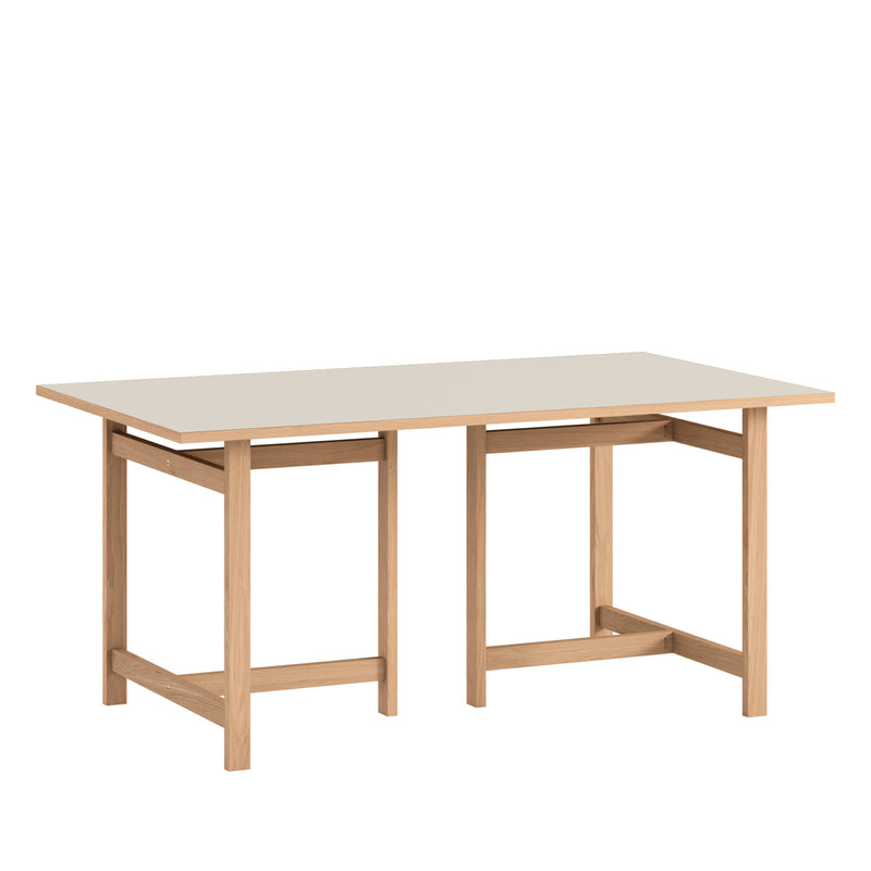 Dining table Rectangular, 160 cm, warm beige