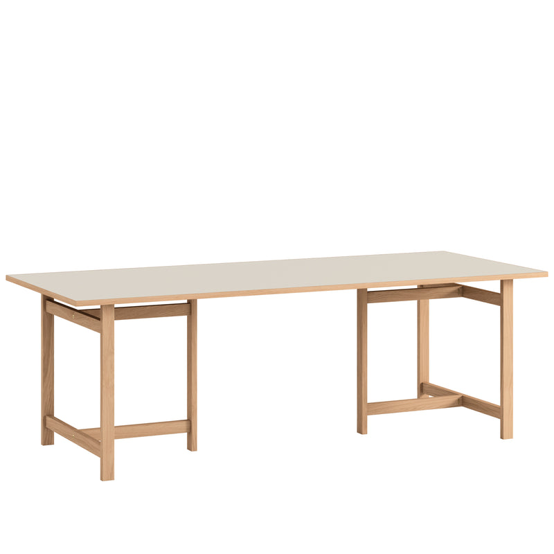 Dining table Rectangular, 220 cm, warm beige
