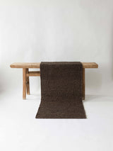 Sumak hemp rug, dark brown, 80x200